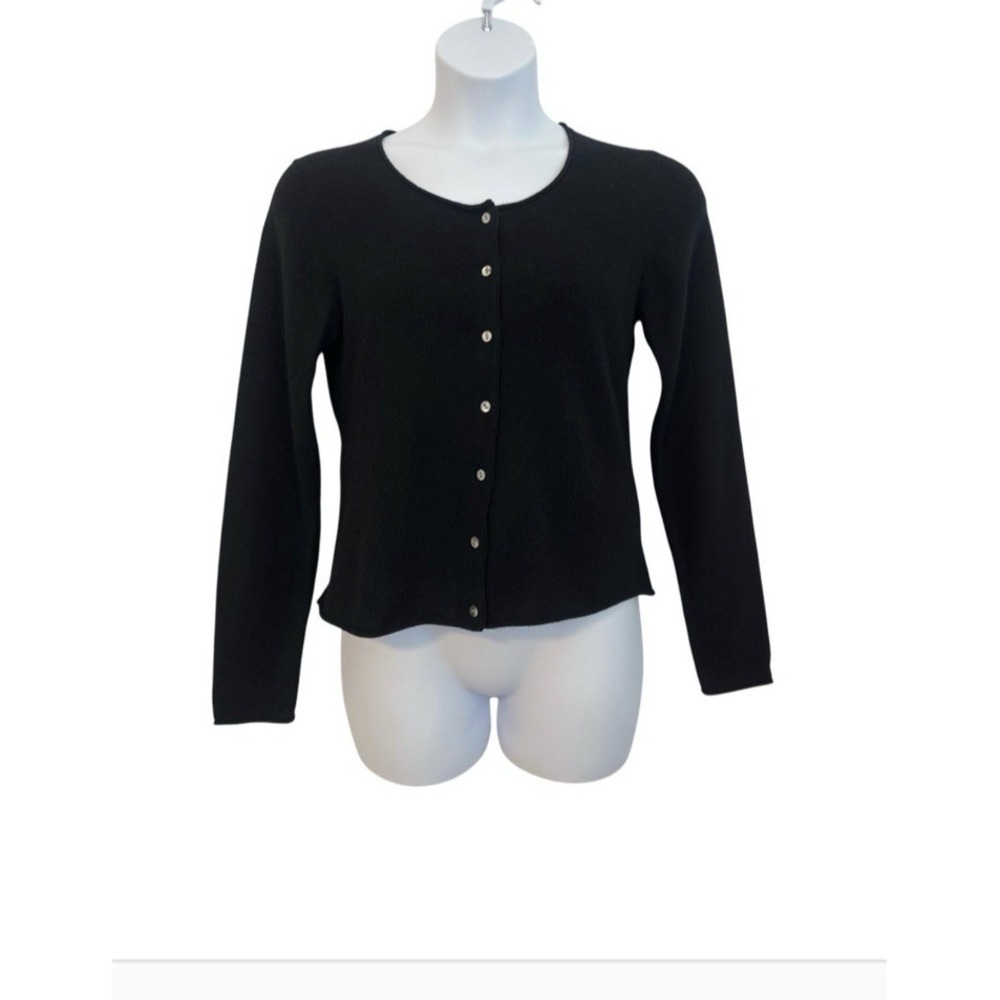 Sundance Women's Sz: Large Black 100% Cashmere Cardigan